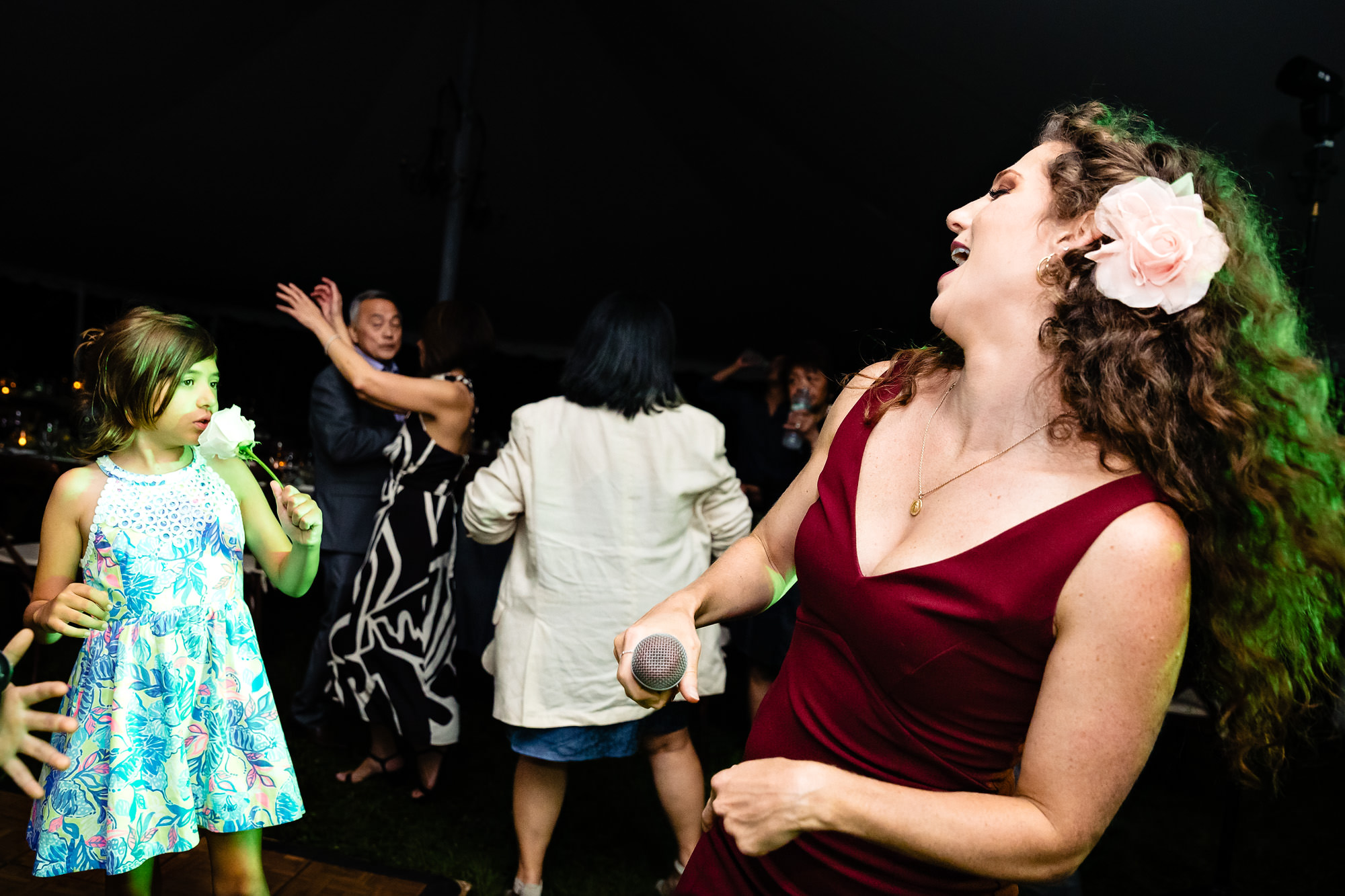 A western Maine wedding dance floor