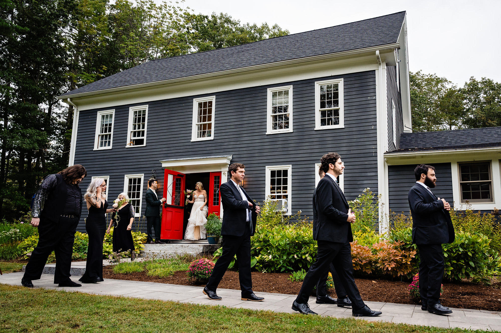 A wedding ceremony at Arrowheads Estate in Cape Neddick, Maine