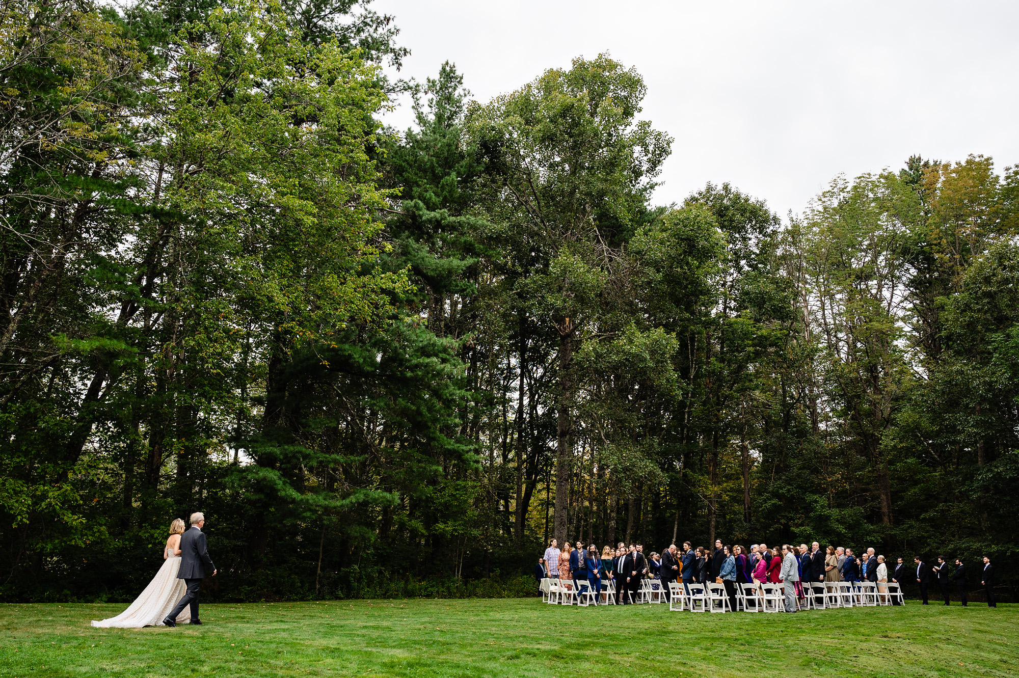 A wedding ceremony at Arrowheads Estate in Cape Neddick, Maine