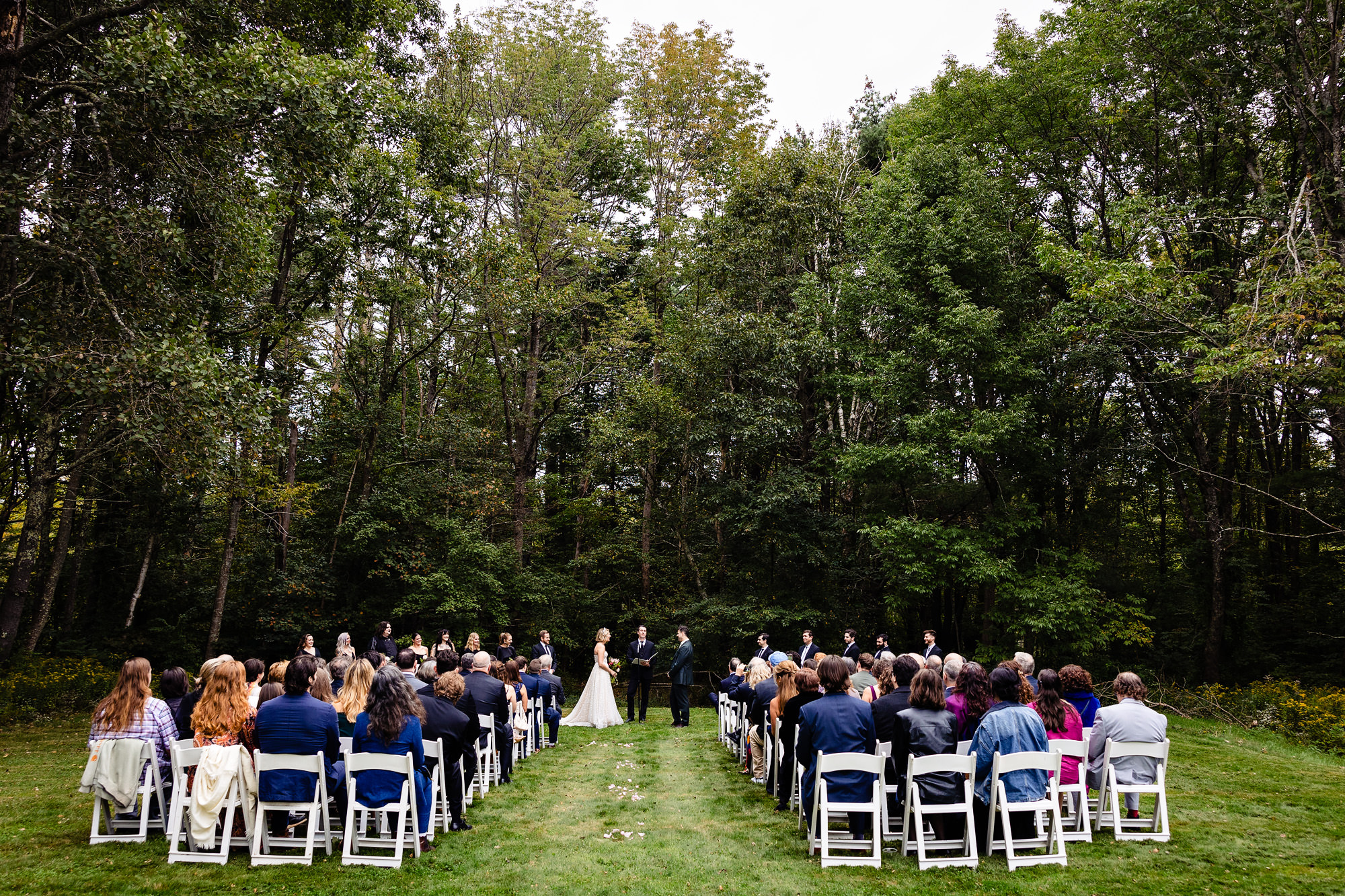 A wedding ceremony at Arrowheads Estate in Cape Neddick, Maine