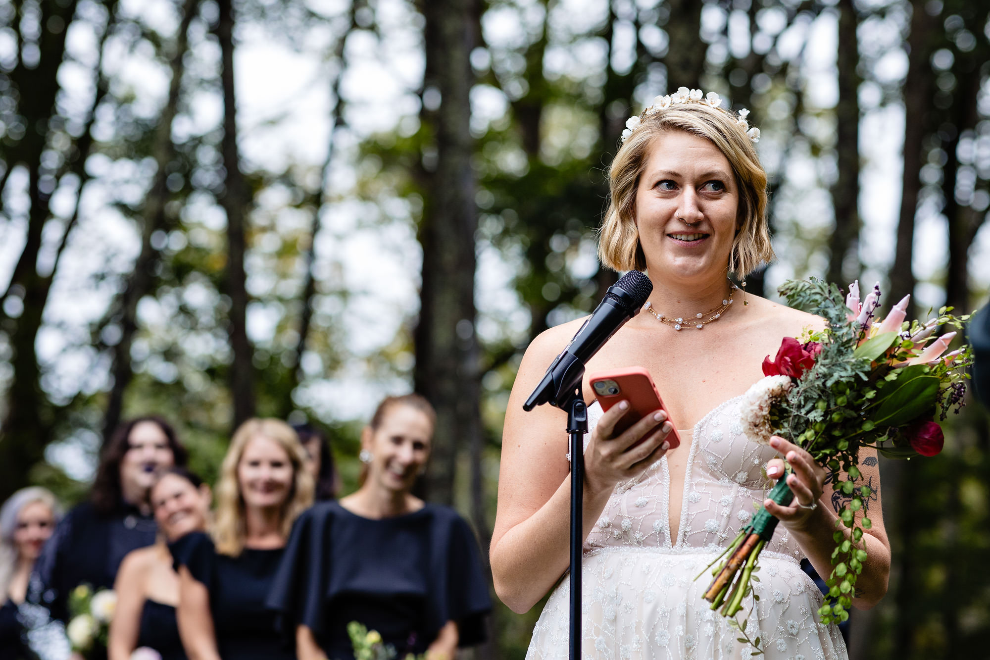 A wedding ceremony at Arrowheads Estate in Cape Neddick, Maine