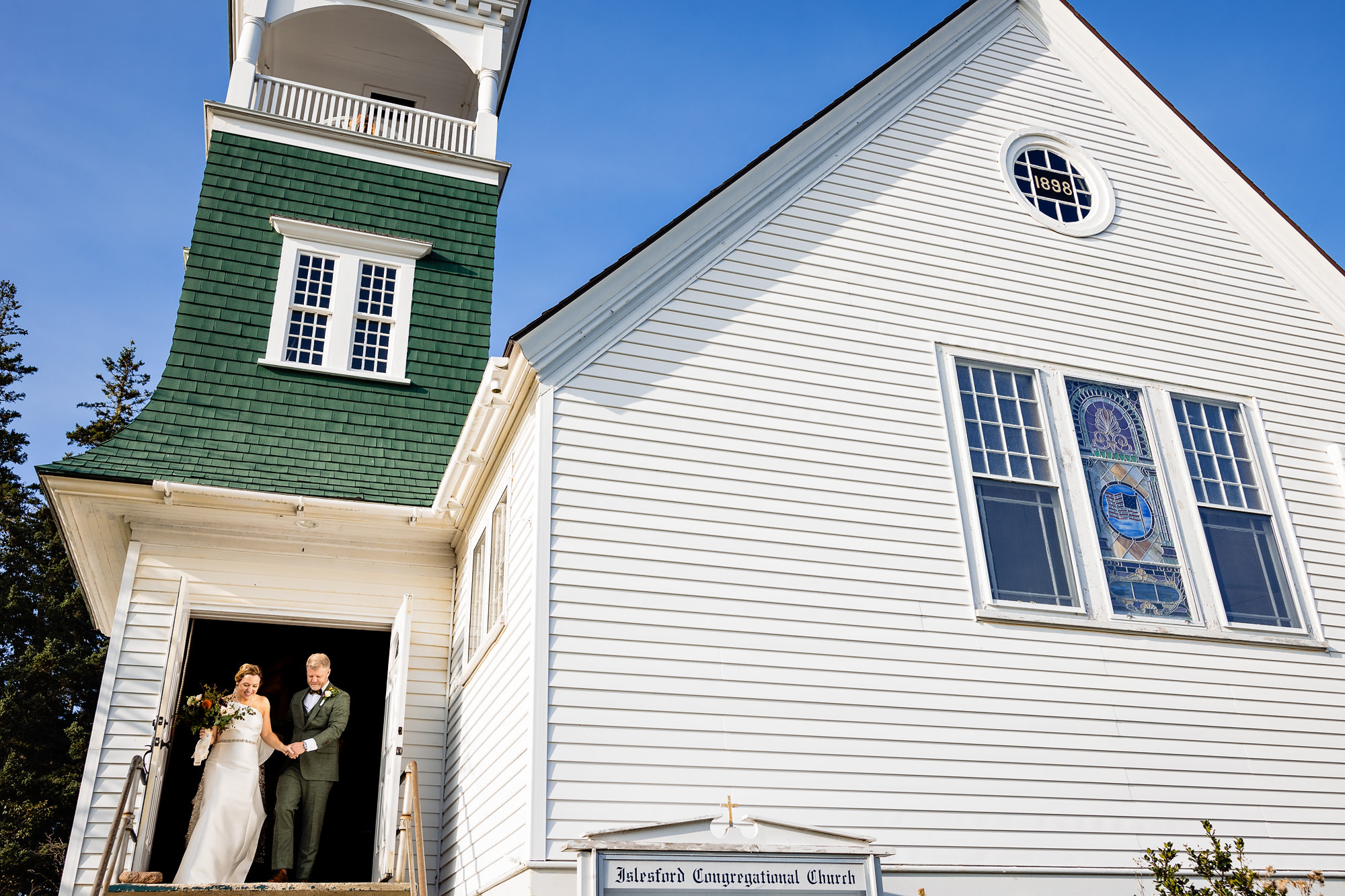 A wedding ceremony at Islesford Congregational Church on Little Cranberry Island, Maine