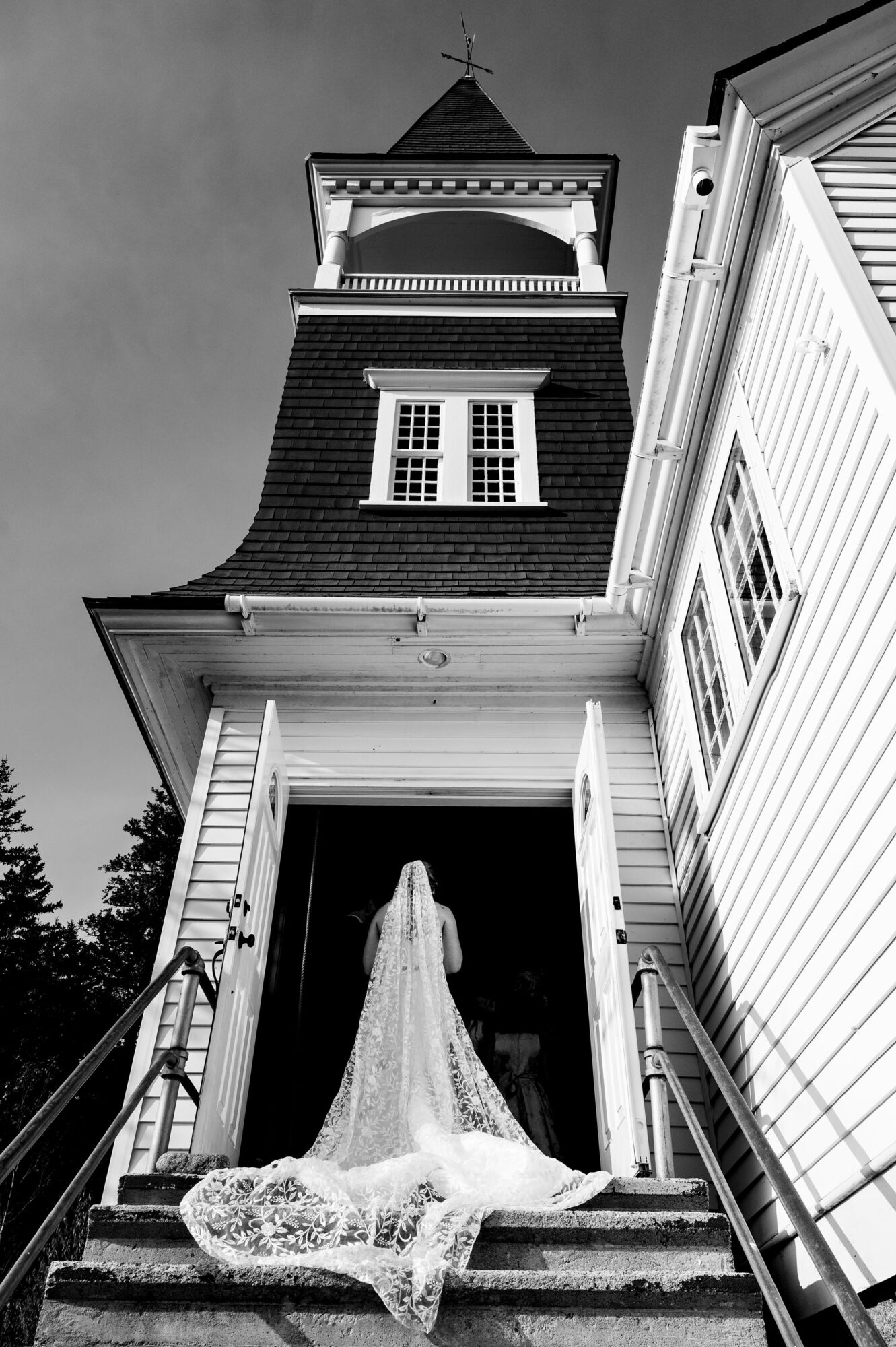 A wedding ceremony at Islesford Congregational Church on Little Cranberry Island, Maine