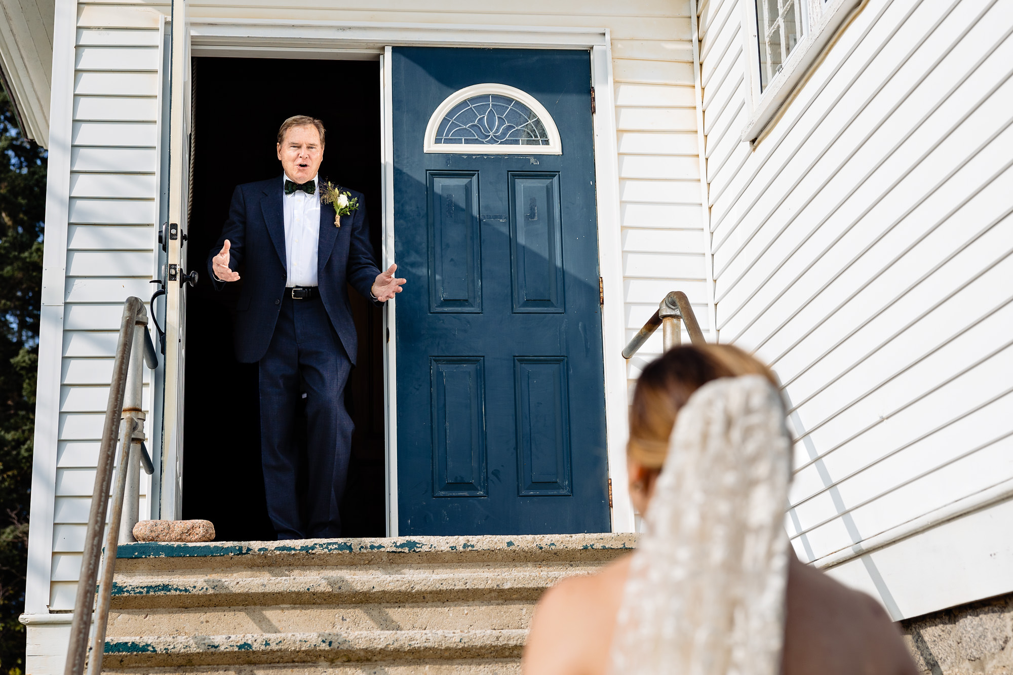 A wedding ceremony at Islesford Congregational Church on Little Cranberry Island, Maine