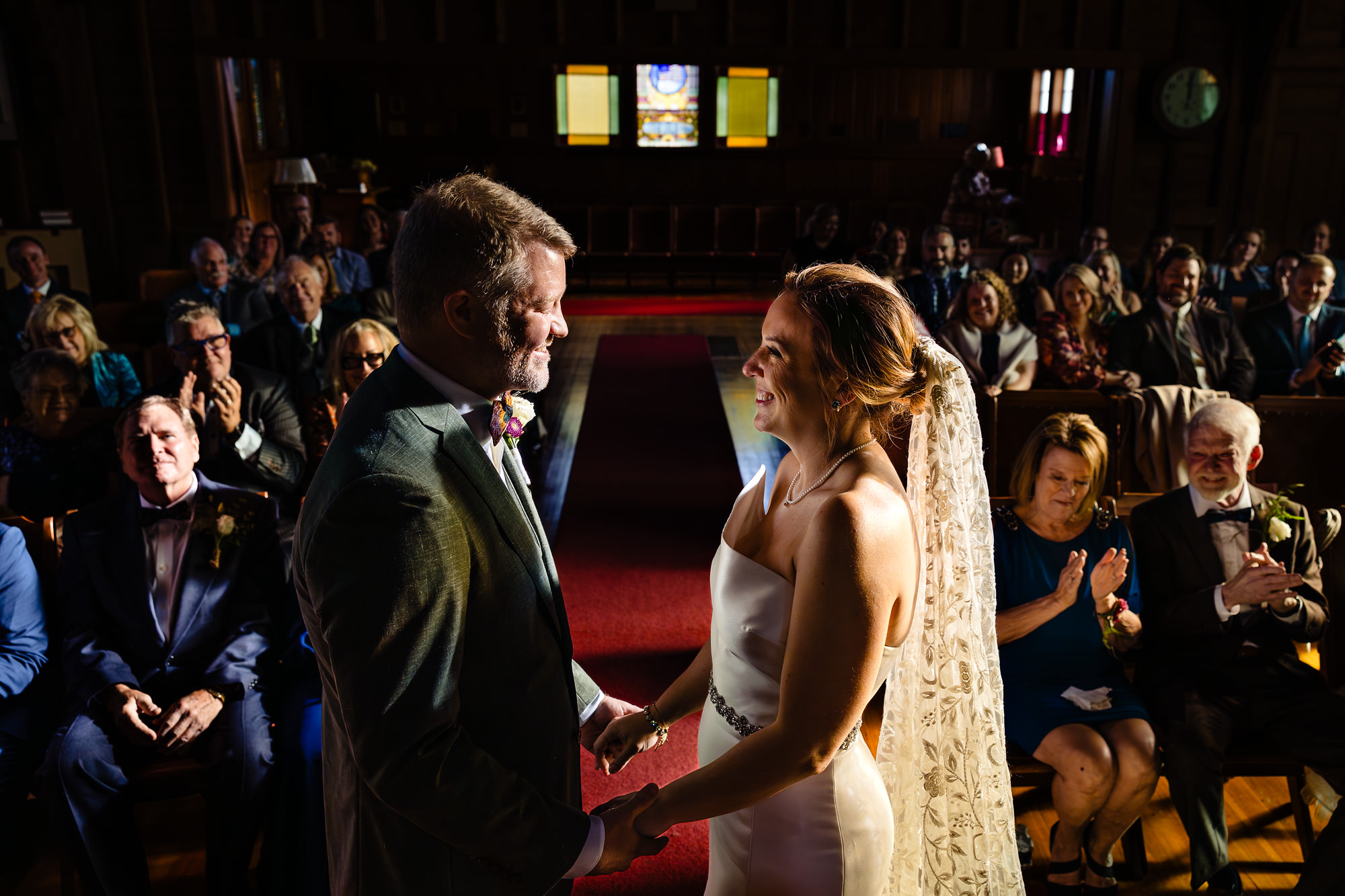 A wedding ceremony at Islesford Congregational Church on Little Cranberry Island, Maine