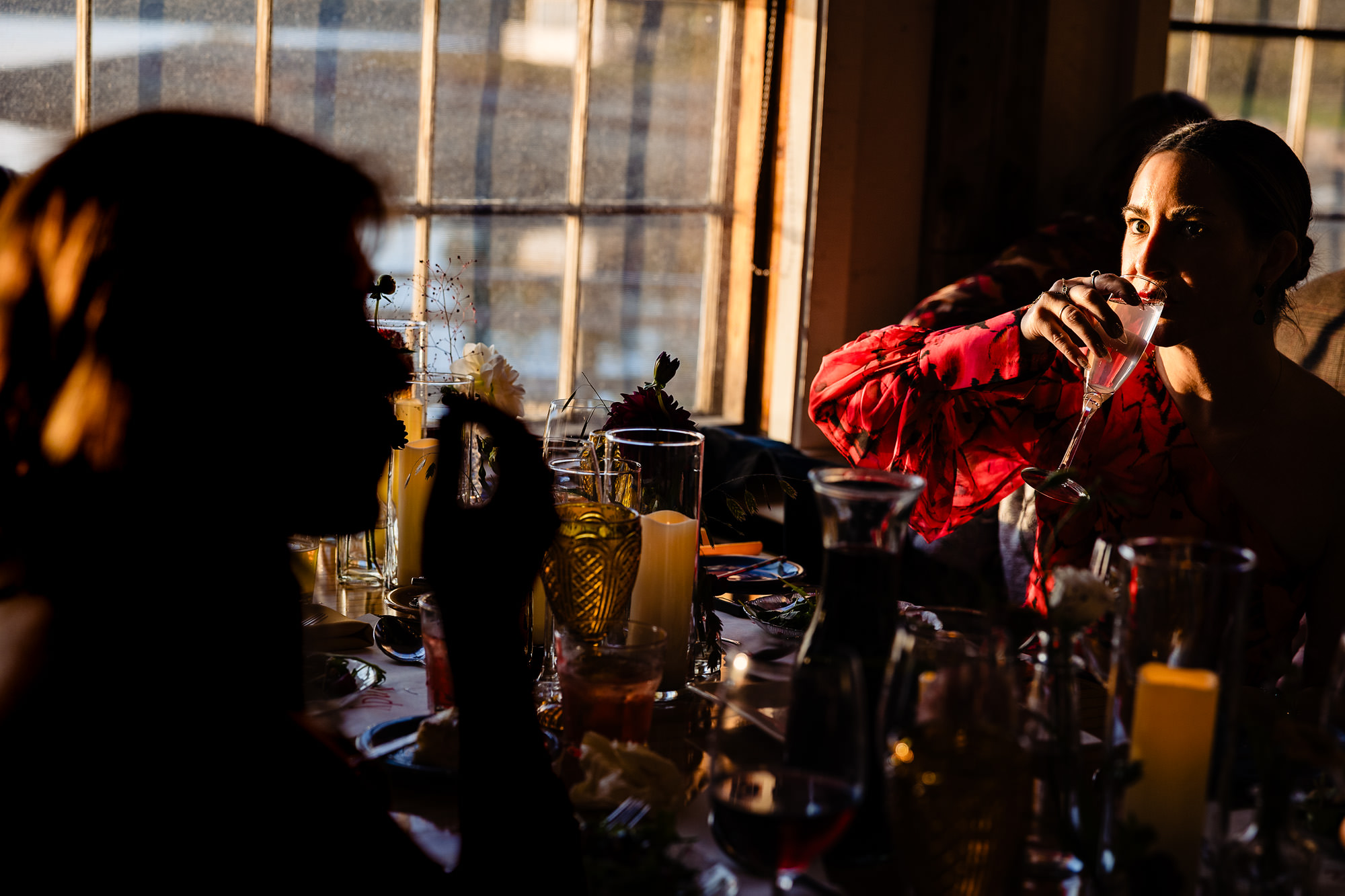 A wedding cocktail hour at Islesford Dock Restaurant.