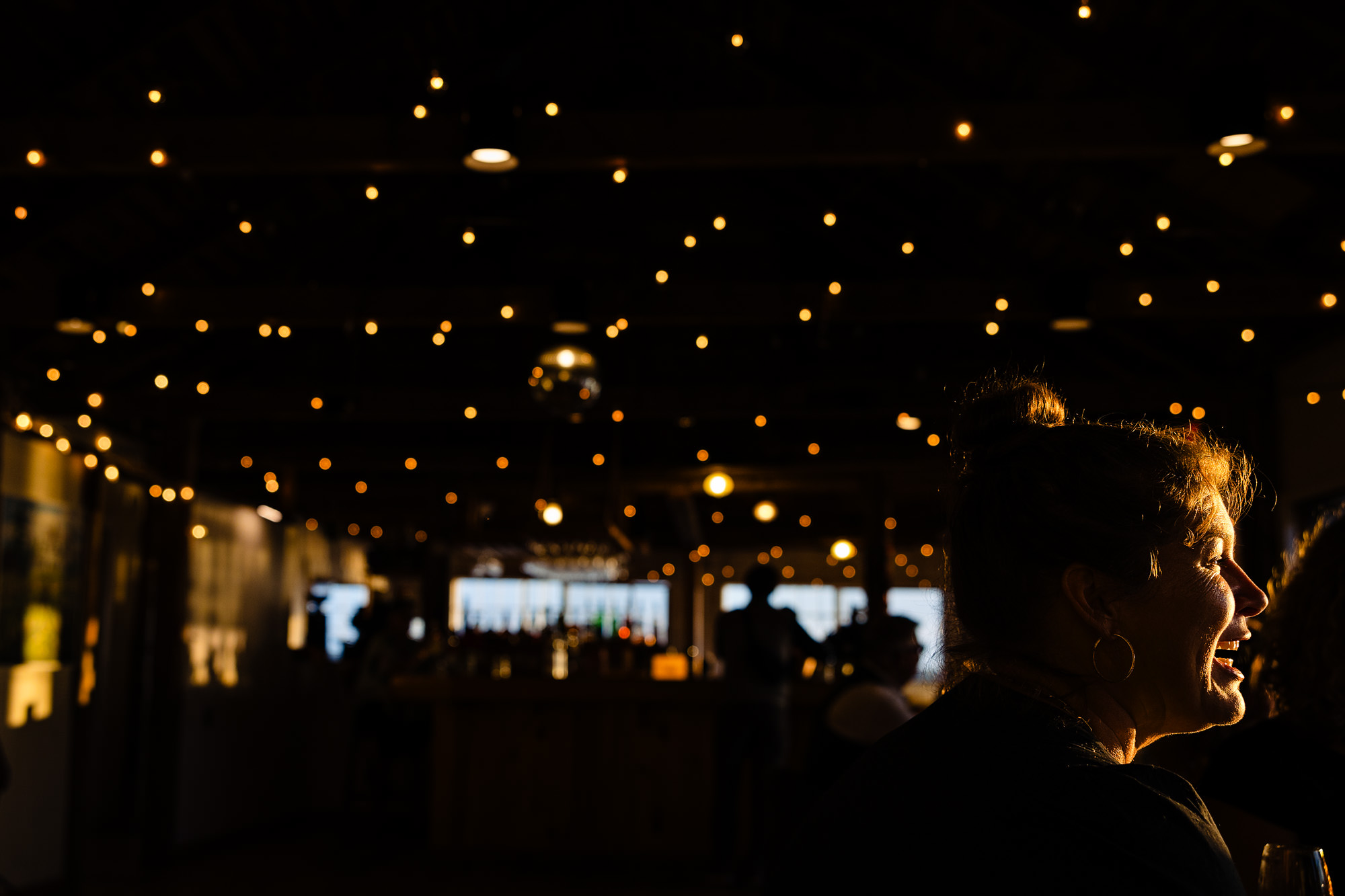 A wedding cocktail hour at Islesford Dock Restaurant.