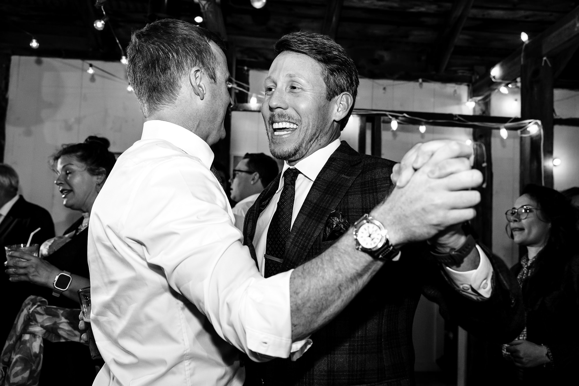 Dancing at a wedding reception at Islesford Dock Restaurant in Maine