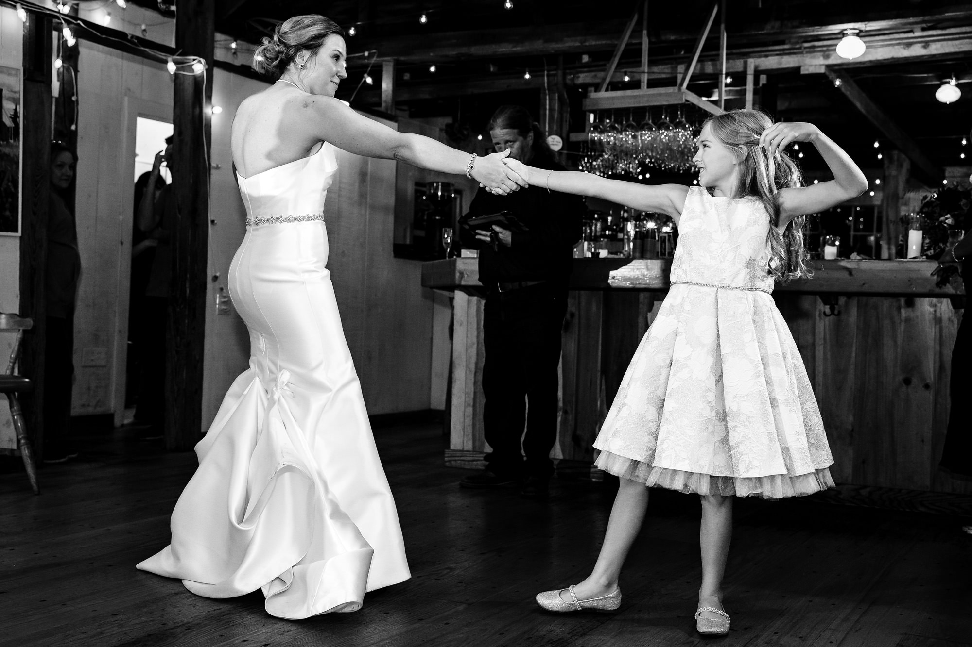 Dancing at a wedding reception at Islesford Dock Restaurant in Maine