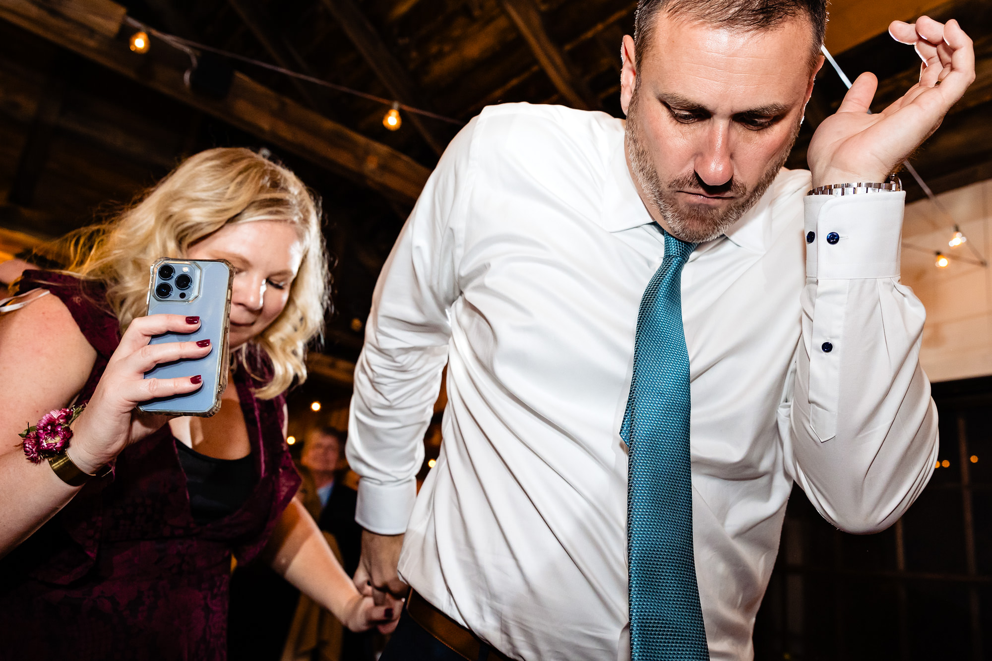 Dancing at a wedding reception at Islesford Dock Restaurant in Maine