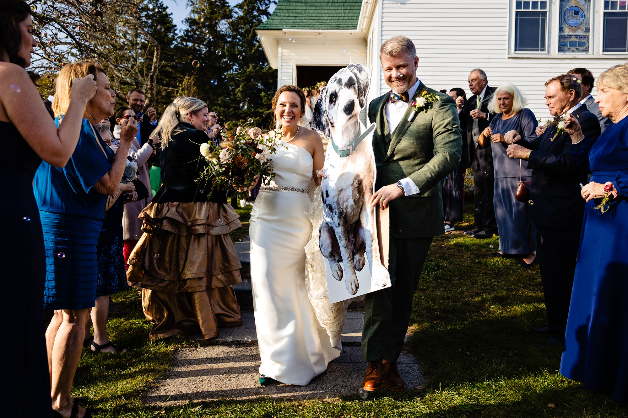 A wedding ceremony at Islesford Congregational Church on Little Cranberry Island, Maine