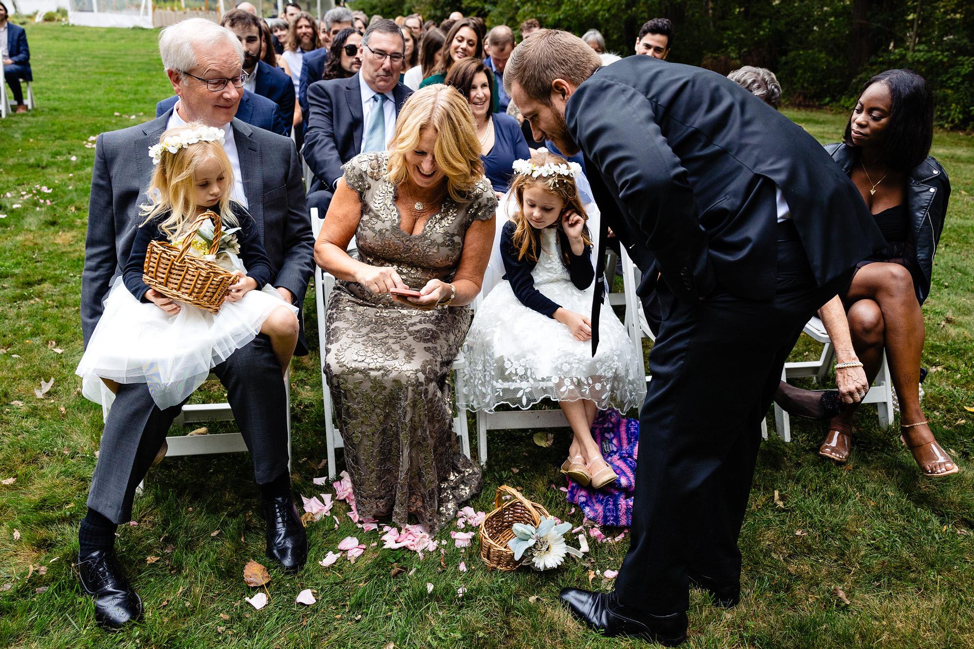 A wedding ceremony at Arrowheads Estate in Cape Neddick, Maine